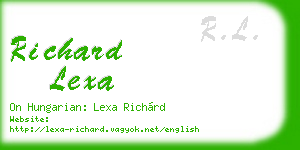 richard lexa business card